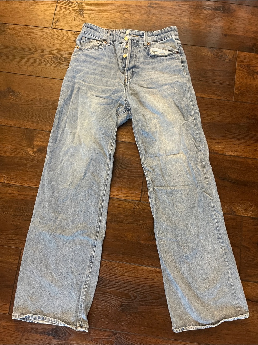 H&M Light Blue Wide-Leg Jeans